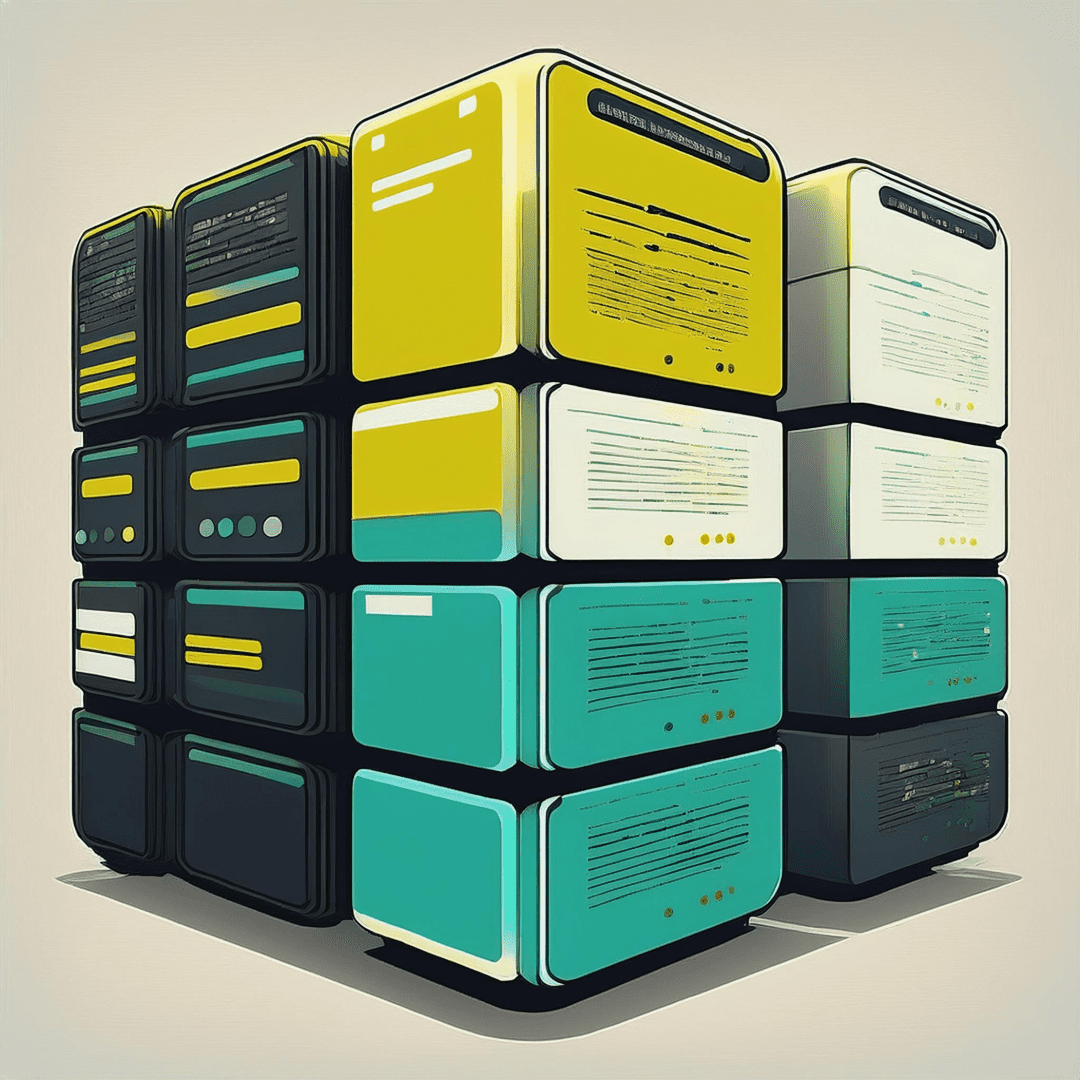 grey and lime green database environment