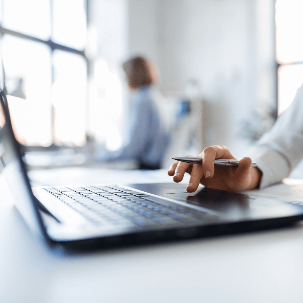 hand on keyboard working on CI/CD pipeline
