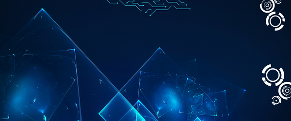 Blue Futuristic Technology Poster 600 × 250 px