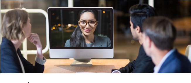 Business team having video conference in the conference room 1