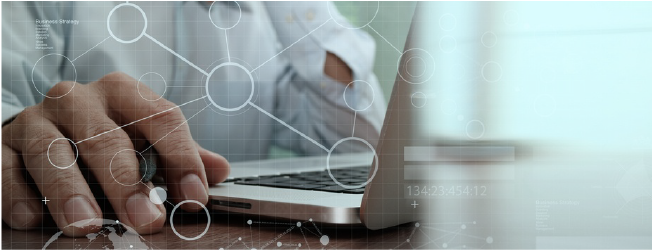 businessman hand working with modern technology and digital layer effect as business strategy concept