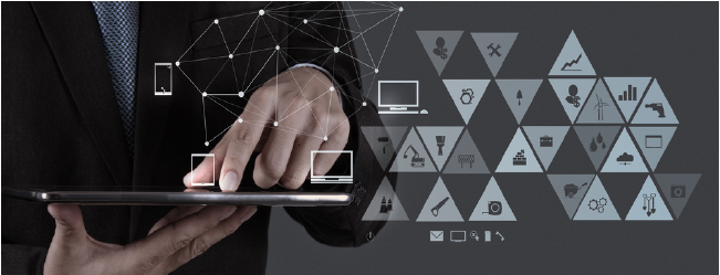 businessman working with new modern computer show social network structure 1