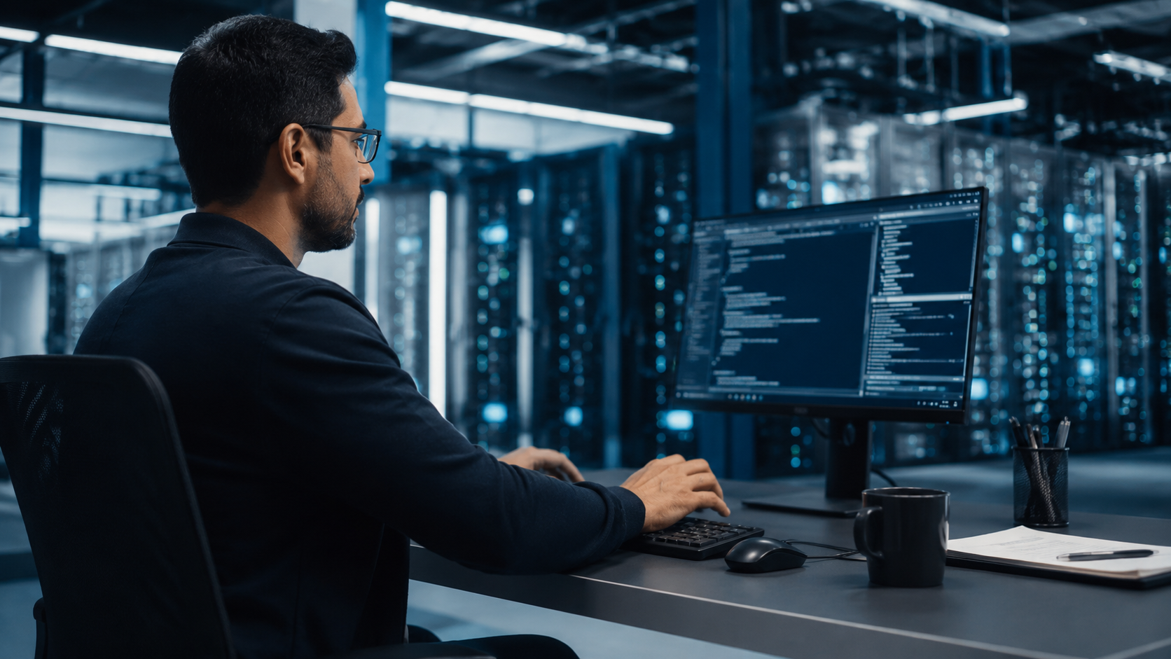 Database Administrator performing routine check