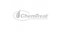 The image shows the ChemTreat logo, featuring the word ChemTreat with a water droplet symbol to the left, all in a gray font, representing excellence in water treatment distribution.