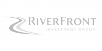 RiverFront Investment Group logo with a stylized, winding river graphic to the left of the company name in gray text on a white background.