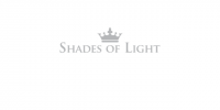 Centered on a white background, the gray text Shades of Light appears below a simple crown graphic, reflecting excellence in distribution and logistics.