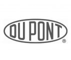 The image shows the DuPont logo, featuring the words DU PONT in bold, uppercase letters inside an elongated, horizontal oval outline. The logo is monochrome and includes a registered trademark symbol.